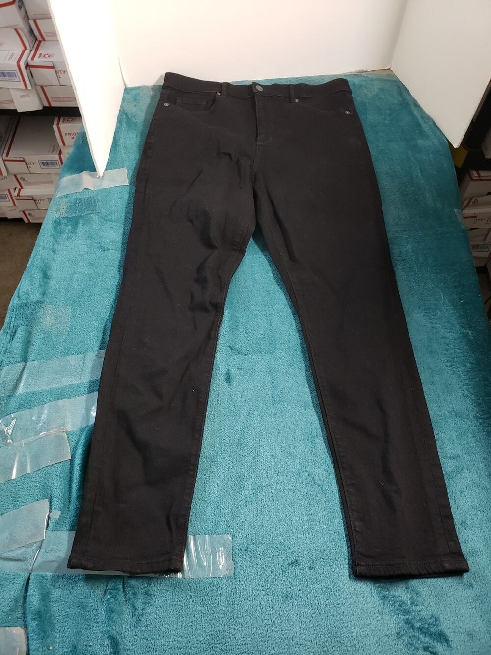 Loft Jeans Size 12 Womens Black Pants Denim Ladies Mid Rise Modern Skinny